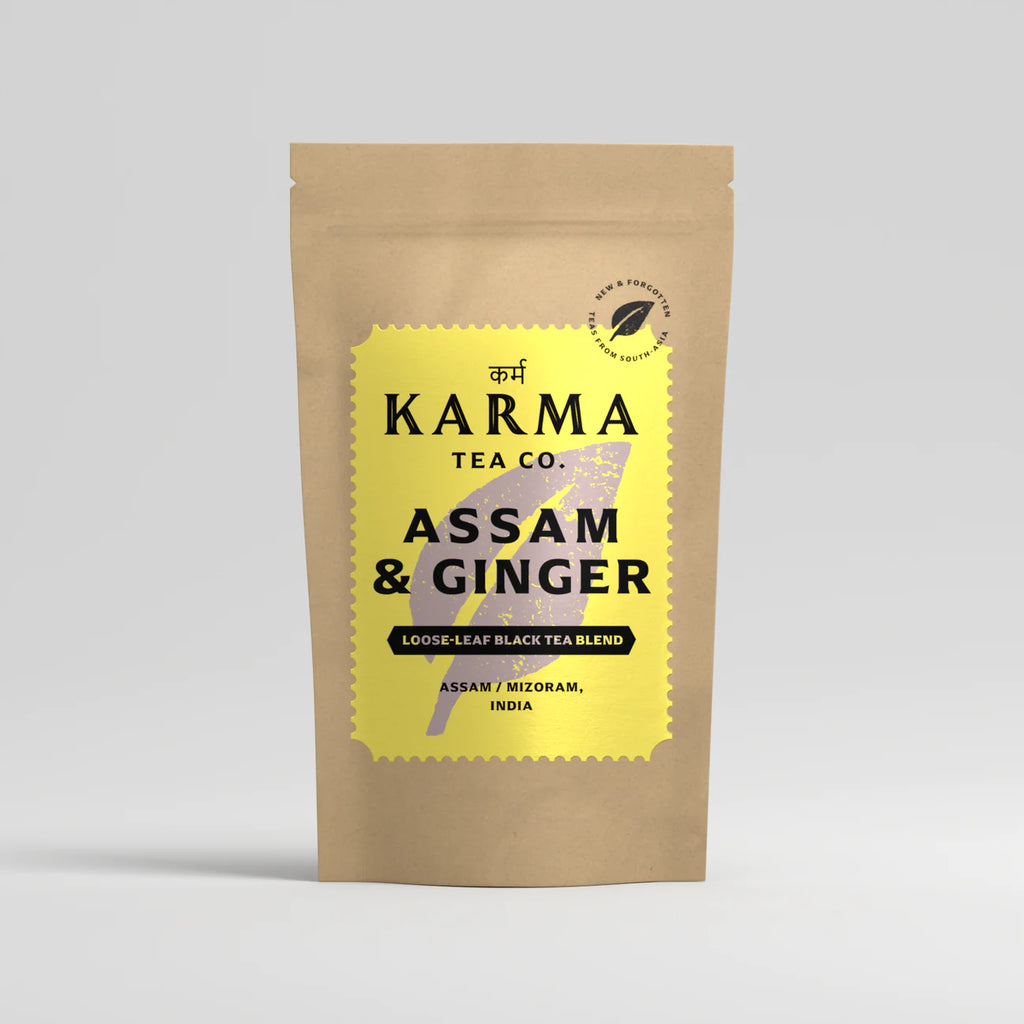 assam and ginger svart assam te med ingefära från indien sip revolt karma tea