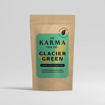 grönt te glacier green från nepal sip revolt karma tea