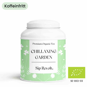 sip revolt te chillaxing garden örtte koffeinfritt lavendel kamomill nässlor avslappnande lugn