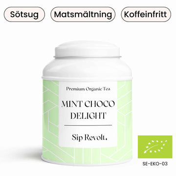 sip revolt rooibos te med mint mynta choklad och rom koffeinfritt passar kvällen burk