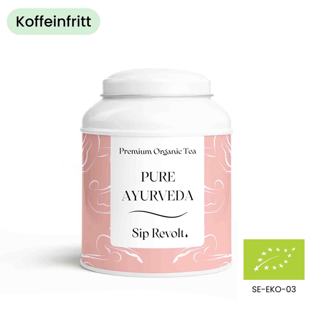 koffeinfritt kryddigt hälsosamt te ayurveda dosha sip revolt burk