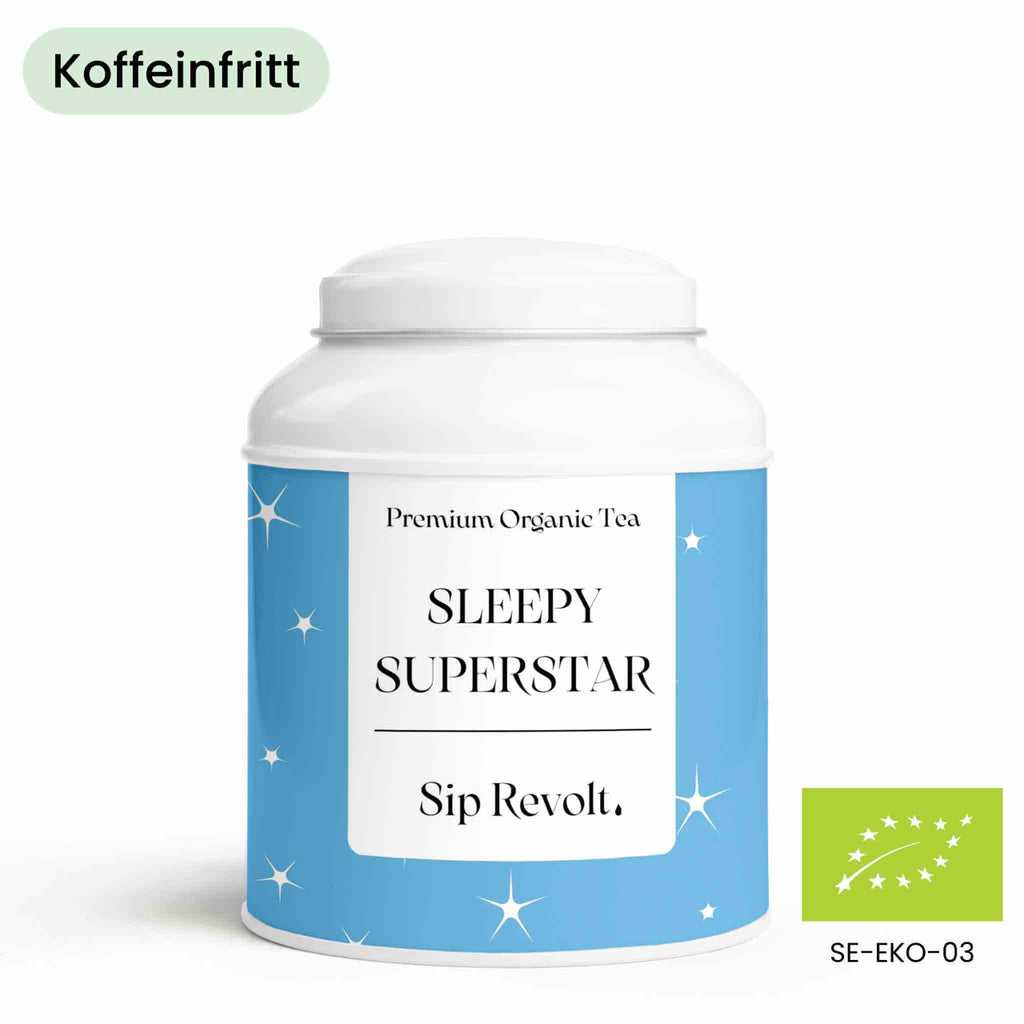 sip revolt te sleepy superstar avslappning bättre sömn citron koffeinfritt ekologiskt